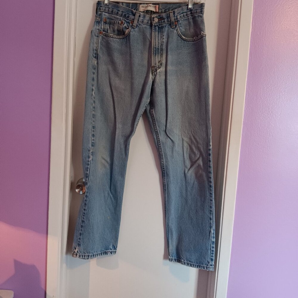 MEN'S LEVI'S RED TAG 505 FADED DISTRESSED JEANS 33 X 30